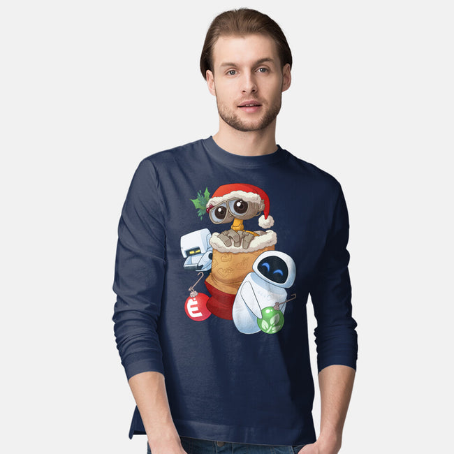 Stocking Stuffer Robot Friends-Mens-Long Sleeved-Tee-DoOomcat