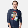 Stocking Stuffer Robot Friends-Mens-Long Sleeved-Tee-DoOomcat