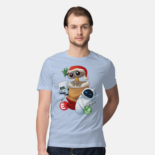 Stocking Stuffer Robot Friends-Mens-Premium-Tee-DoOomcat