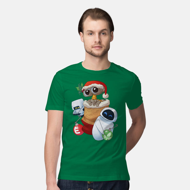 Stocking Stuffer Robot Friends-Mens-Premium-Tee-DoOomcat