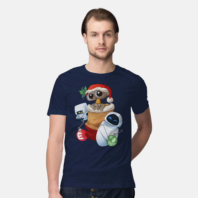 Stocking Stuffer Robot Friends-Mens-Premium-Tee-DoOomcat