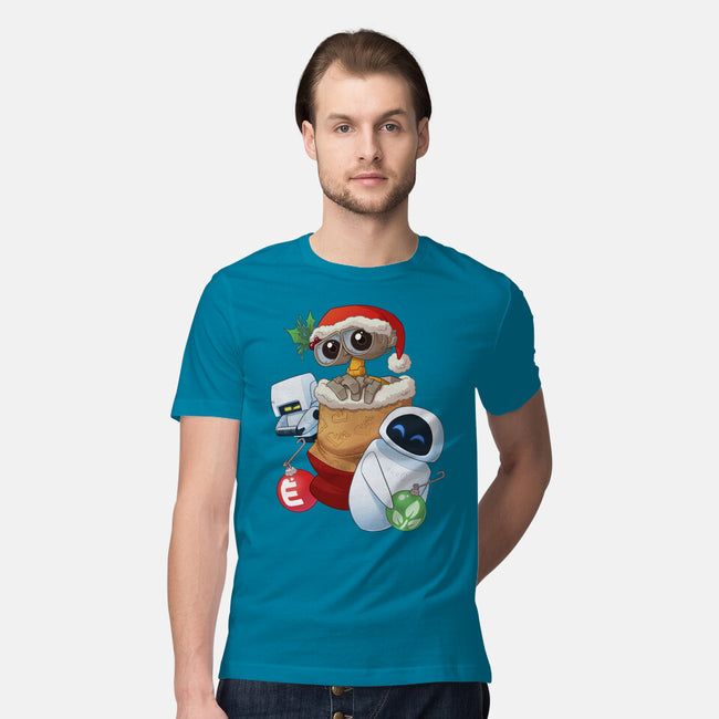 Stocking Stuffer Robot Friends-Mens-Premium-Tee-DoOomcat