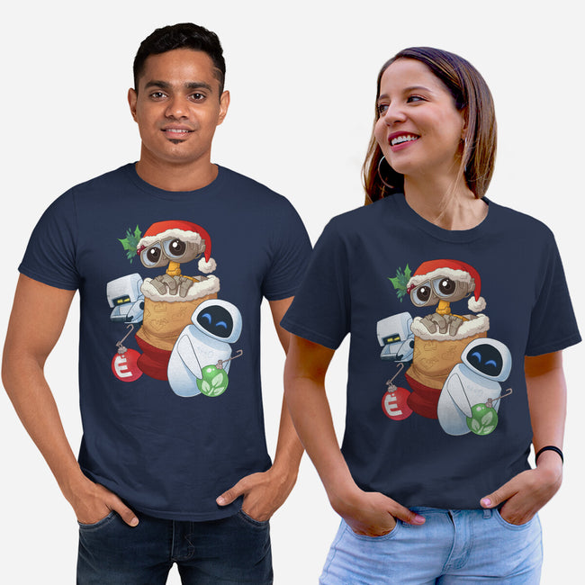Stocking Stuffer Robot Friends-Unisex-Basic-Tee-DoOomcat