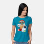 Stocking Stuffer Robot Friends-Womens-Basic-Tee-DoOomcat
