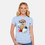 Stocking Stuffer Robot Friends-Womens-Fitted-Tee-DoOomcat