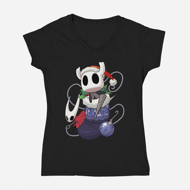 Stocking Stuffer Knight-Womens-V-Neck-Tee-DoOomcat