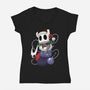 Stocking Stuffer Knight-Womens-V-Neck-Tee-DoOomcat