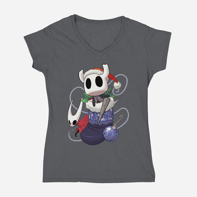 Stocking Stuffer Knight-Womens-V-Neck-Tee-DoOomcat