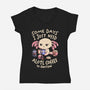 Alotl Coffee-Womens-V-Neck-Tee-koalastudio
