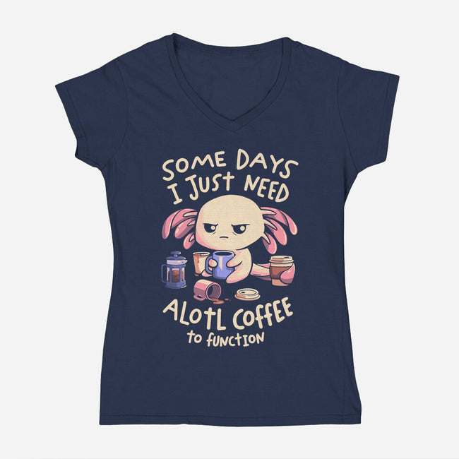 Alotl Coffee-Womens-V-Neck-Tee-koalastudio