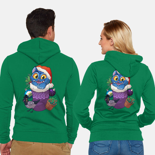 Stocking Stuffer Derpy-Unisex-Zip-Up-Sweatshirt-DoOomcat
