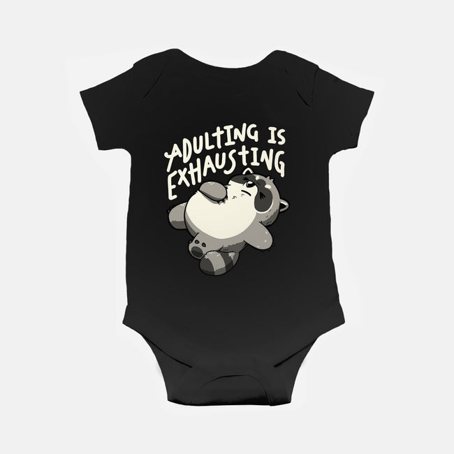 Adulting Is Exhausting-Baby-Basic-Onesie-koalastudio