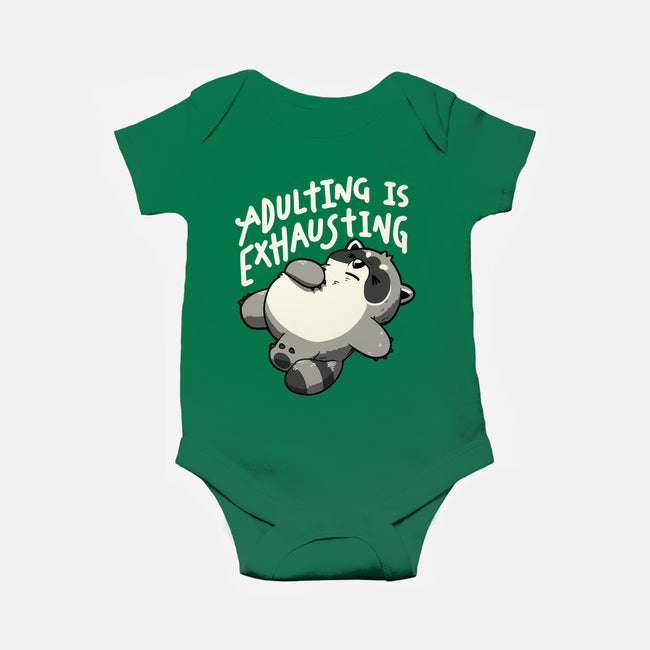 Adulting Is Exhausting-Baby-Basic-Onesie-koalastudio