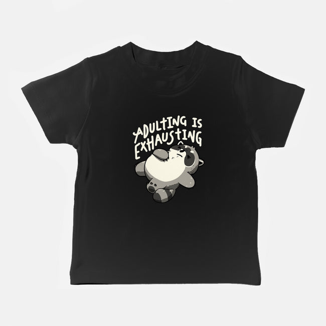 Adulting Is Exhausting-Baby-Basic-Tee-koalastudio