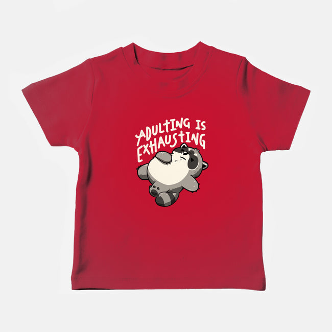 Adulting Is Exhausting-Baby-Basic-Tee-koalastudio
