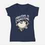 Adulting Is Exhausting-Womens-V-Neck-Tee-koalastudio