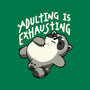 Adulting Is Exhausting-None-Fleece-Blanket-koalastudio