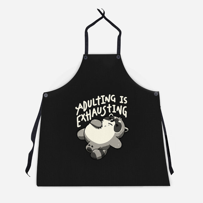Adulting Is Exhausting-Unisex-Kitchen-Apron-koalastudio
