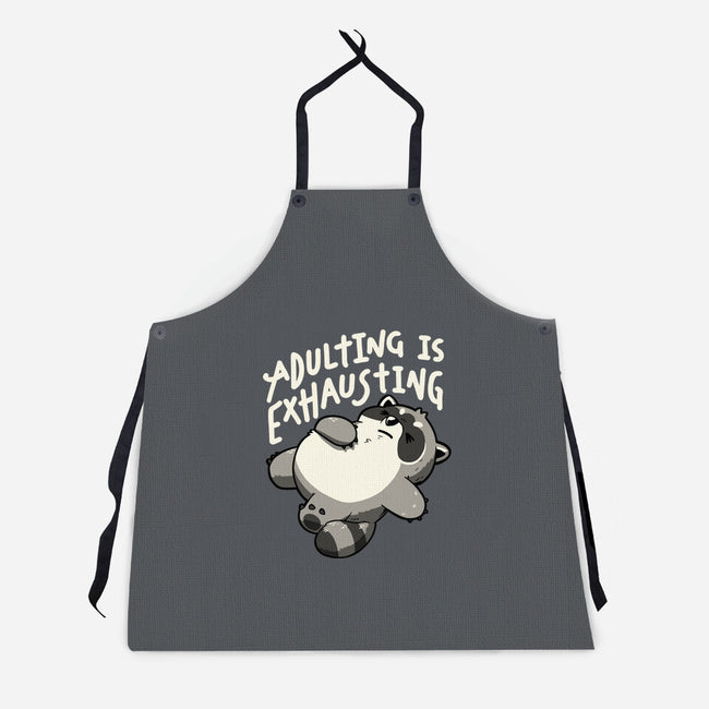 Adulting Is Exhausting-Unisex-Kitchen-Apron-koalastudio