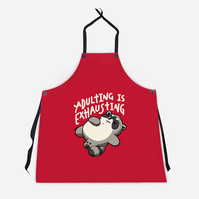 Adulting Is Exhausting-Unisex-Kitchen-Apron-koalastudio