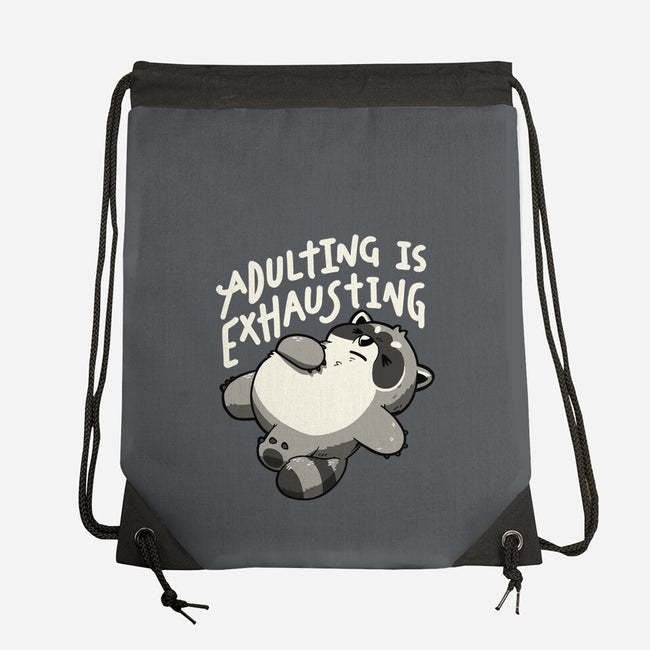 Adulting Is Exhausting-None-Drawstring-Bag-koalastudio