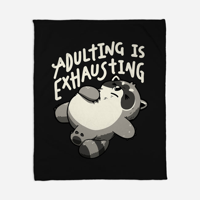 Adulting Is Exhausting-None-Fleece-Blanket-koalastudio