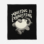 Adulting Is Exhausting-None-Fleece-Blanket-koalastudio