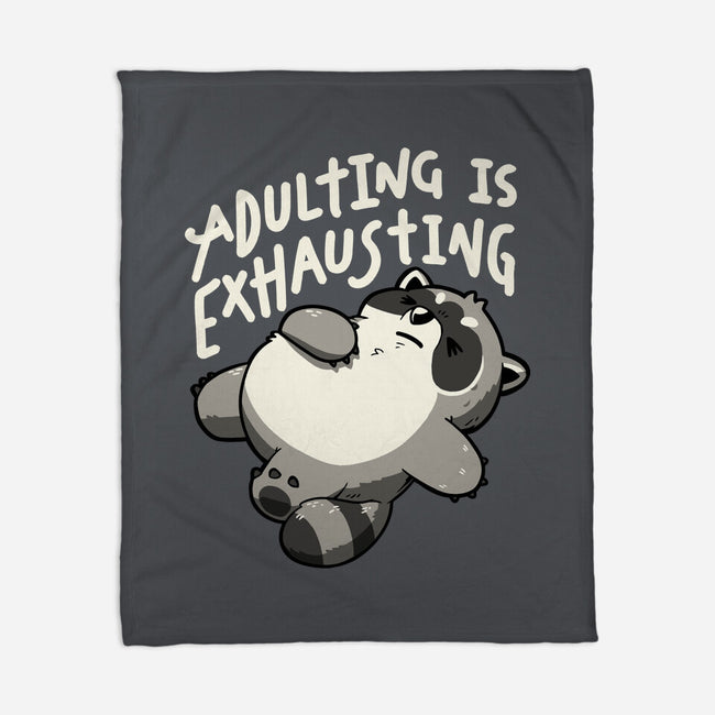 Adulting Is Exhausting-None-Fleece-Blanket-koalastudio