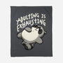 Adulting Is Exhausting-None-Fleece-Blanket-koalastudio