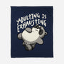 Adulting Is Exhausting-None-Fleece-Blanket-koalastudio