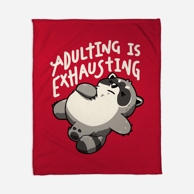 Adulting Is Exhausting-None-Fleece-Blanket-koalastudio