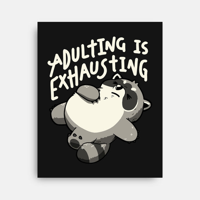 Adulting Is Exhausting-None-Stretched-Canvas-koalastudio