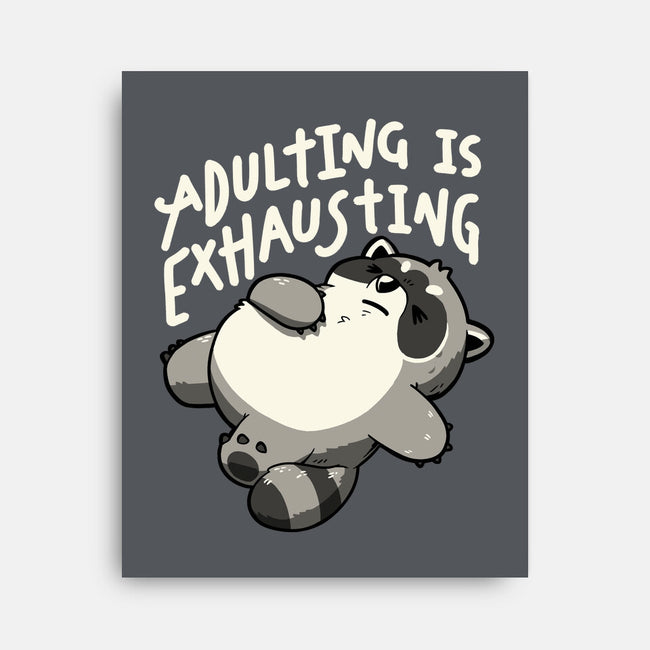 Adulting Is Exhausting-None-Stretched-Canvas-koalastudio