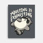 Adulting Is Exhausting-None-Stretched-Canvas-koalastudio