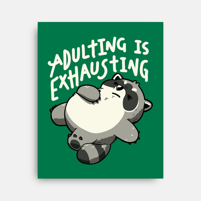 Adulting Is Exhausting-None-Stretched-Canvas-koalastudio