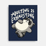 Adulting Is Exhausting-None-Stretched-Canvas-koalastudio