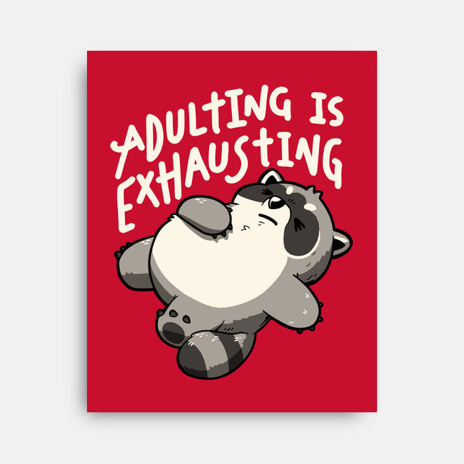 Adulting Is Exhausting-None-Stretched-Canvas-koalastudio