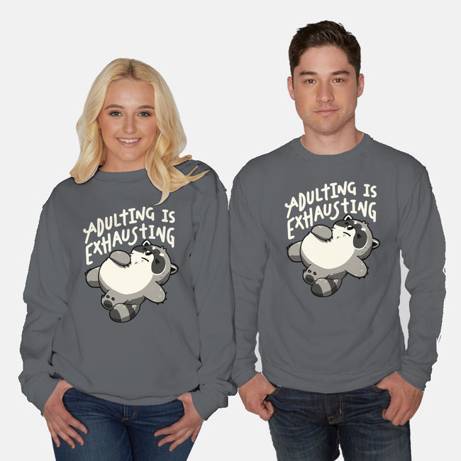 Adulting Is Exhausting-Unisex-Crew Neck-Sweatshirt-koalastudio