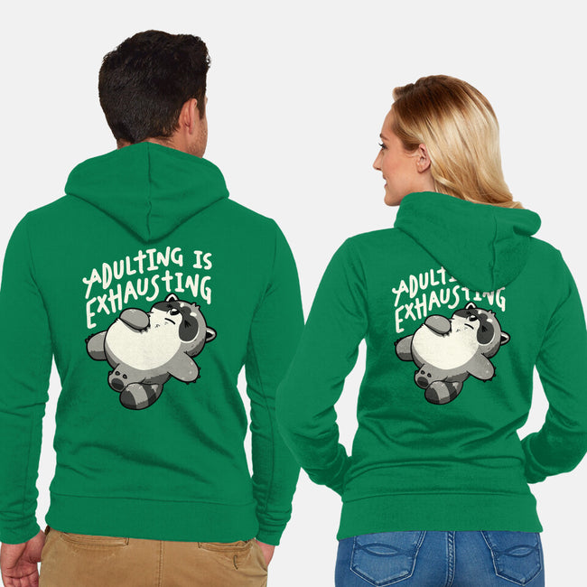 Adulting Is Exhausting-Unisex-Zip-Up-Sweatshirt-koalastudio