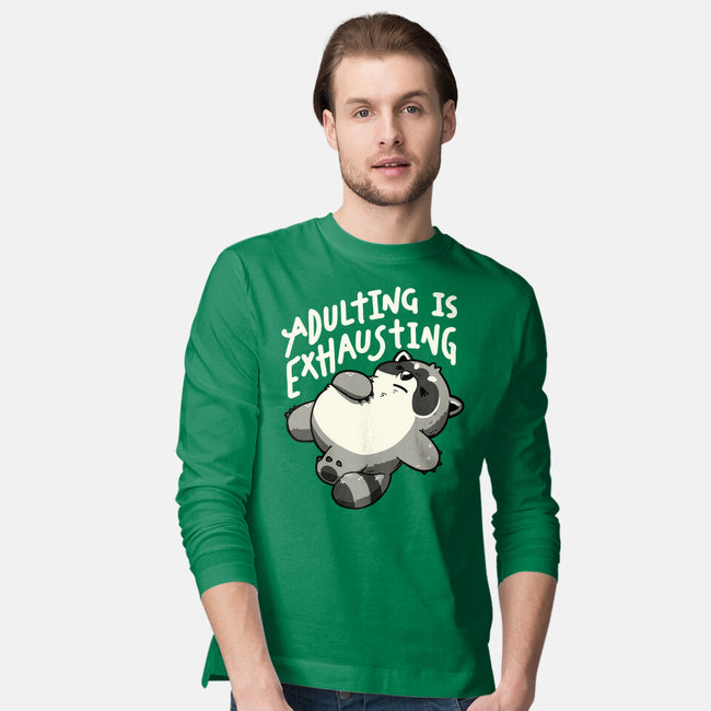Adulting Is Exhausting-Mens-Long Sleeved-Tee-koalastudio