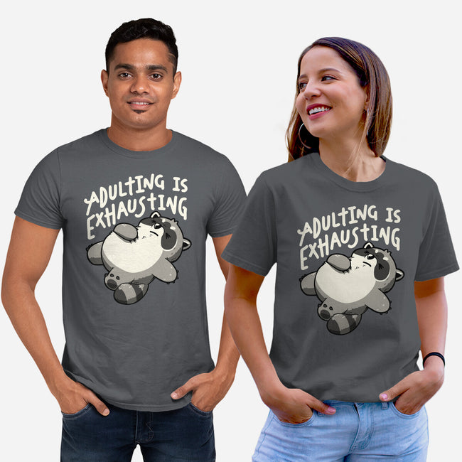 Adulting Is Exhausting-Unisex-Basic-Tee-koalastudio