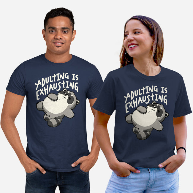 Adulting Is Exhausting-Unisex-Basic-Tee-koalastudio