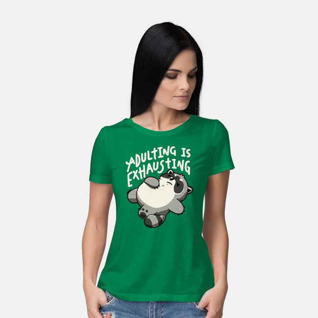 Adulting Is Exhausting-Womens-Basic-Tee-koalastudio