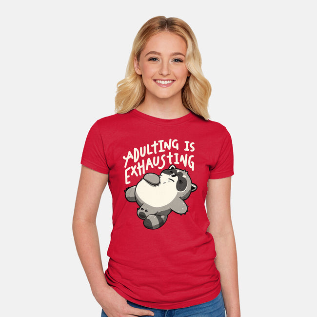 Adulting Is Exhausting-Womens-Fitted-Tee-koalastudio