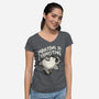 Adulting Is Exhausting-Womens-V-Neck-Tee-koalastudio