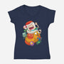Stocking Stuffer Adventurous-Womens-V-Neck-Tee-DoOomcat