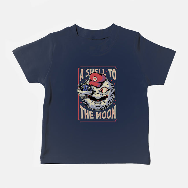 Moon Shell Movie Game-Baby-Basic-Tee-Studio Mootant