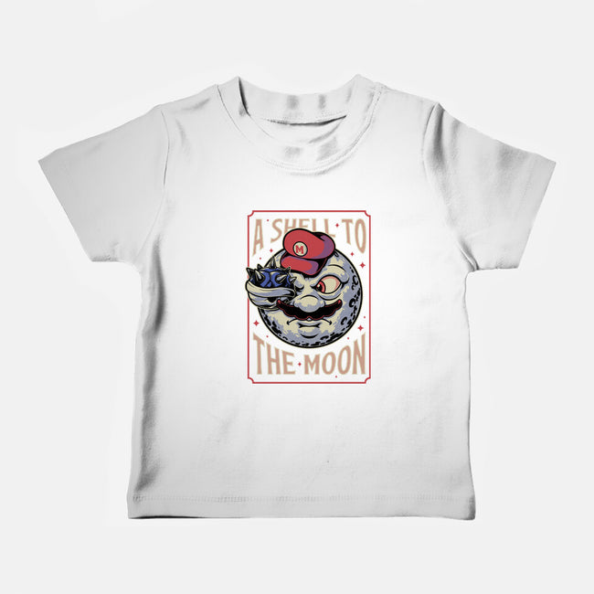 Moon Shell Movie Game-Baby-Basic-Tee-Studio Mootant