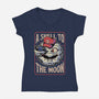 Moon Shell Movie Game-Womens-V-Neck-Tee-Studio Mootant