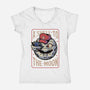 Moon Shell Movie Game-Womens-V-Neck-Tee-Studio Mootant